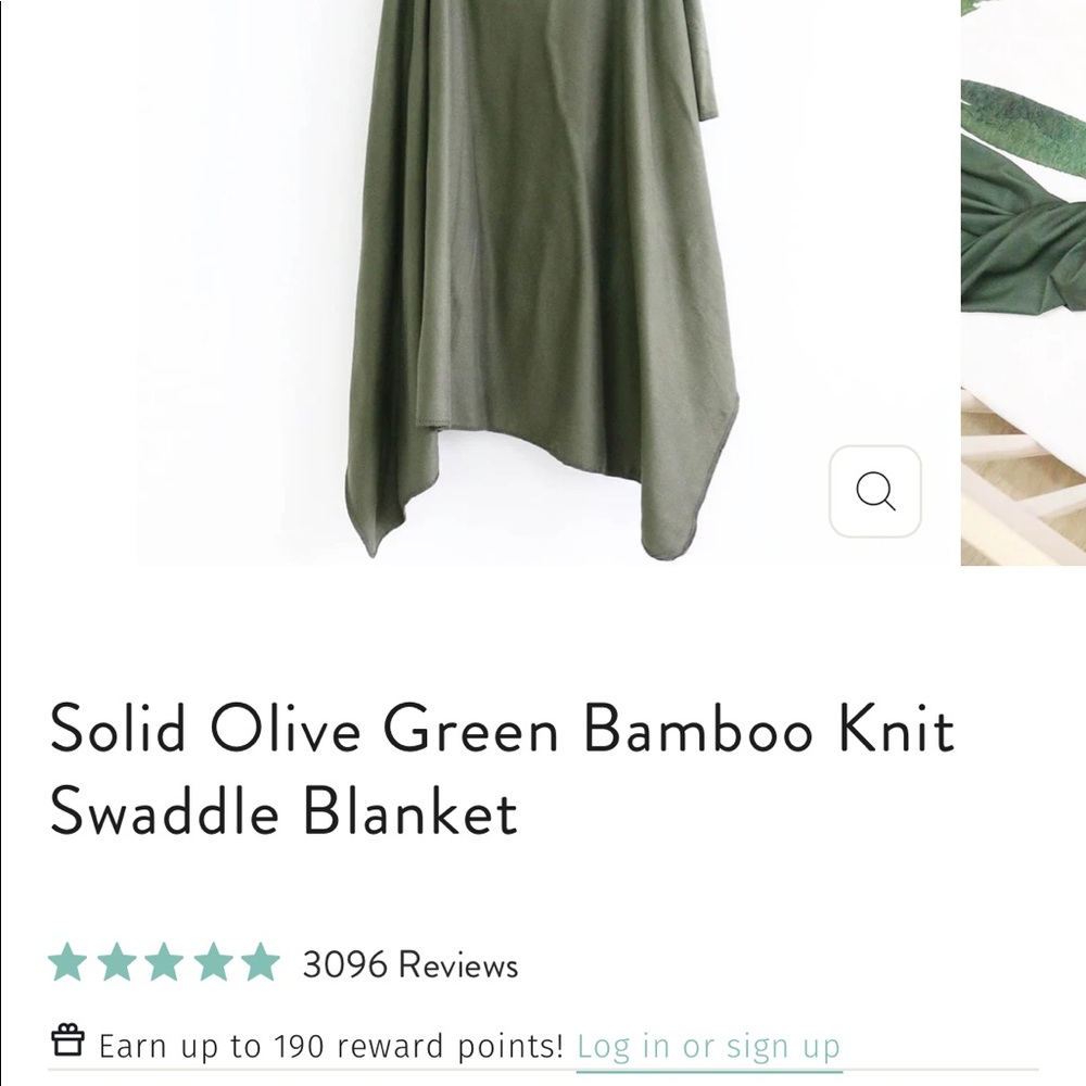Caden Lane Olive swaddle